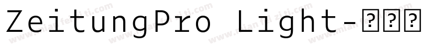 ZeitungPro Light字体转换
